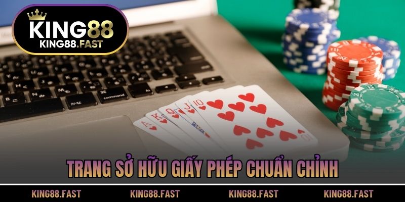 Trang sở hữu giấy phép chuẩn chỉnh